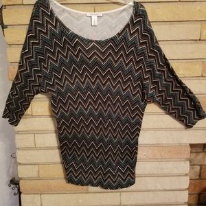 White House Black Market Multi Tunic Sweater LARGE